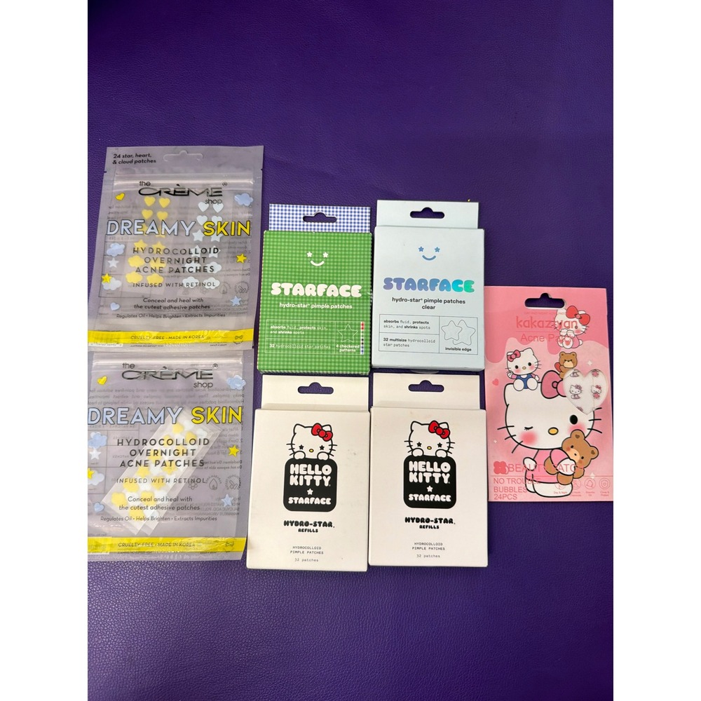 Starface Hello Kitty The Crème Shop Acne Patches Bundle Hydrocolloid Treatment